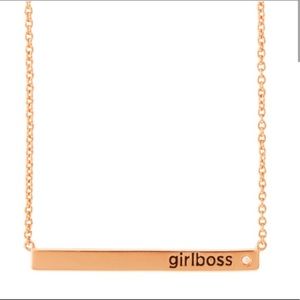 Rose Gold Girl Boss Dainty Necklace Origami Owl